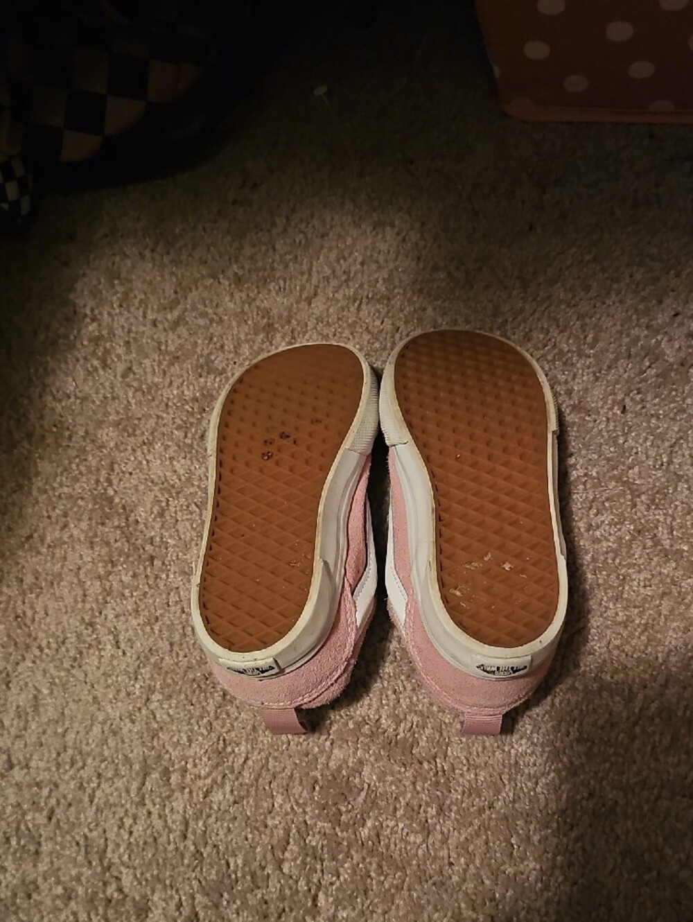 Vans Kids Pink Suede Sneakers with White Stripe - Picture 5 of 6